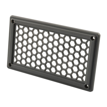 A6790 198x114mm Grey Rectangle Louvered Ventilation Plastic Venting Panel Cover, 198x114mm