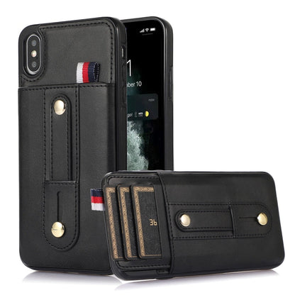 Wristband Kickstand Wallet Leather Phone Case, For iPhone 11 Pro, For iPhone 11 Pro Max, For iPhone X / XS, For iPhone XR