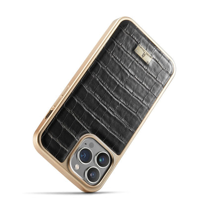 Crocodile Texture Electroplating PU Phone Case, For iPhone 13, For iPhone 13 Pro, For iPhone 13 Pro Max, For iPhone 12 / 12 Pro, For iPhone 12 Pro Max