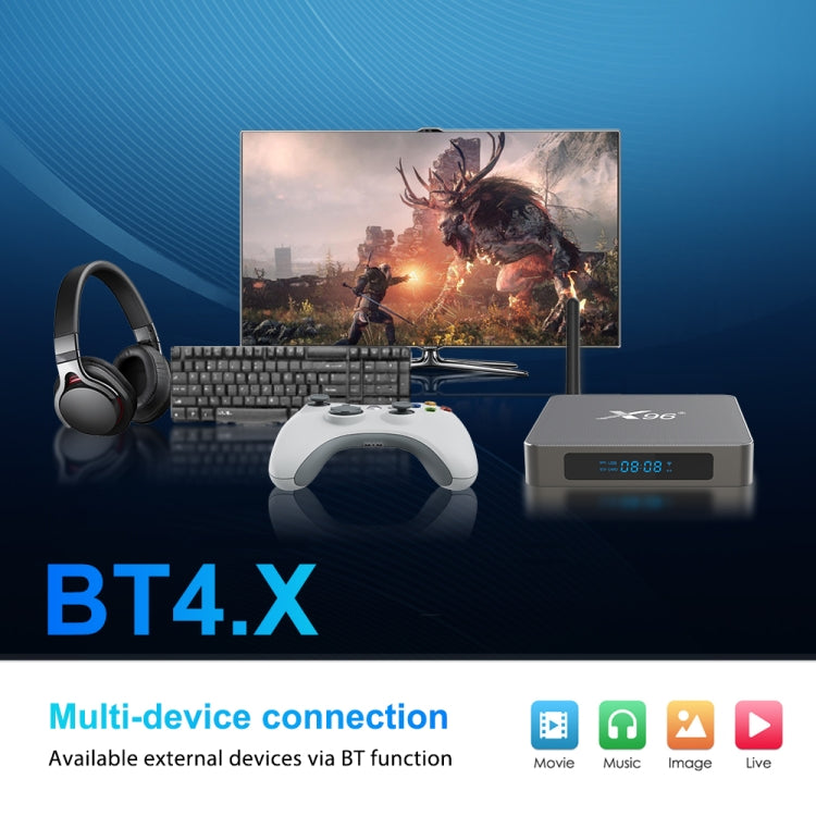 X96 X6 8K Smart TV BOX Android 11.0 Media Player, RK3566 Quad Core ARM Cortex A55, RAM: 8GB, ROM: 128GB, 8GB+128GB, EU Plug
