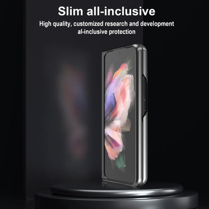 LC.IMEEKE Shock-resistant Plain Leather All-inclusive Protective Case, For Samsung Galaxy Z Fold4 5G