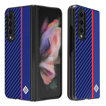LC.IMEEKE Carbon Fiber Horizontal Flip Leather Phone Case, For Samsung Galaxy Z Fold4 5G