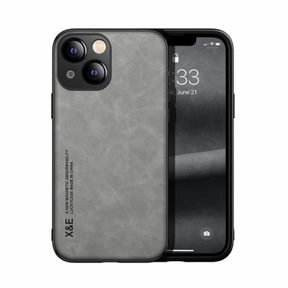 Skin Feel Magnetic Leather Back Phone Case, For iPhone 13 mini, For iPhone 13, For iPhone 13 Pro, For iPhone 13 Pro Max, For iPhone 12 mini, For iPhone 12