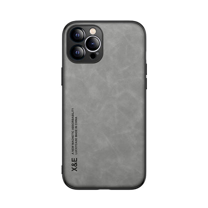Skin Feel Magnetic Leather Back Phone Case, For iPhone 12 Pro, For iPhone 12 Pro Max, For iPhone 11, For iPhone 11 Pro, For iPhone 11 Pro Max, For iPhone X / XS
