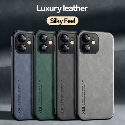 Skin Feel Magnetic Leather Back Phone Case, For iPhone 12 Pro, For iPhone 12 Pro Max, For iPhone 11, For iPhone 11 Pro, For iPhone 11 Pro Max, For iPhone X / XS
