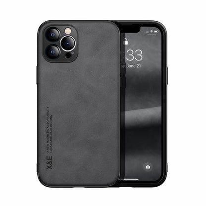 Skin Feel Magnetic Leather Back Phone Case, For iPhone 12 Pro, For iPhone 12 Pro Max, For iPhone 11, For iPhone 11 Pro, For iPhone 11 Pro Max, For iPhone X / XS