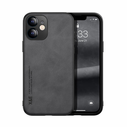 Skin Feel Magnetic Leather Back Phone Case, For iPhone 12 Pro, For iPhone 12 Pro Max, For iPhone 11, For iPhone 11 Pro, For iPhone 11 Pro Max, For iPhone X / XS