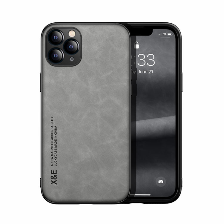 Skin Feel Magnetic Leather Back Phone Case, For iPhone 12 Pro, For iPhone 12 Pro Max, For iPhone 11, For iPhone 11 Pro, For iPhone 11 Pro Max, For iPhone X / XS