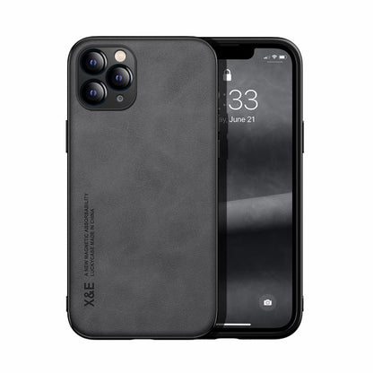 Skin Feel Magnetic Leather Back Phone Case, For iPhone 12 Pro, For iPhone 12 Pro Max, For iPhone 11, For iPhone 11 Pro, For iPhone 11 Pro Max, For iPhone X / XS