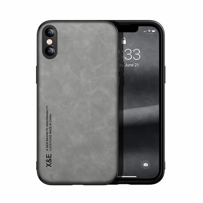Skin Feel Magnetic Leather Back Phone Case, For iPhone 12 Pro, For iPhone 12 Pro Max, For iPhone 11, For iPhone 11 Pro, For iPhone 11 Pro Max, For iPhone X / XS