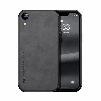 Skin Feel Magnetic Leather Back Phone Case, For iPhone XR, For iPhone XS Max, For iPhone SE 2022 / SE 2020 / 7 / 8, For iPhone 7 Plus / 8 Plus