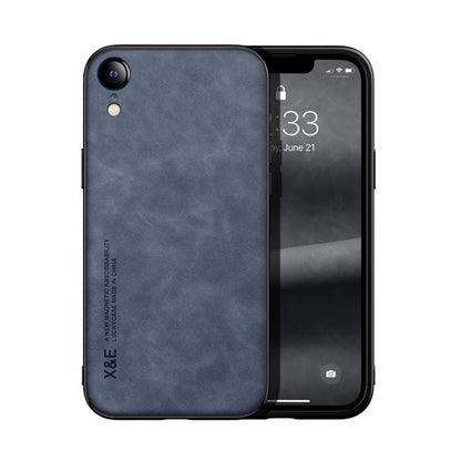 Skin Feel Magnetic Leather Back Phone Case, For iPhone XR, For iPhone XS Max, For iPhone SE 2022 / SE 2020 / 7 / 8, For iPhone 7 Plus / 8 Plus