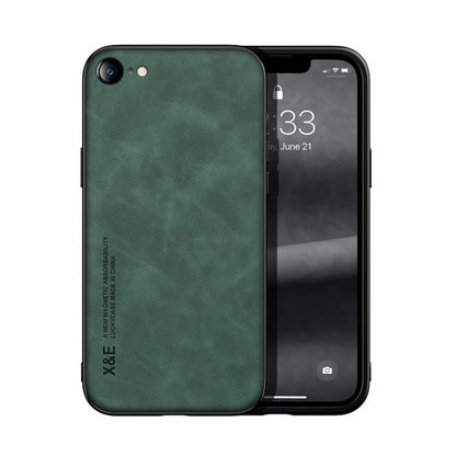 Skin Feel Magnetic Leather Back Phone Case, For iPhone XR, For iPhone XS Max, For iPhone SE 2022 / SE 2020 / 7 / 8, For iPhone 7 Plus / 8 Plus