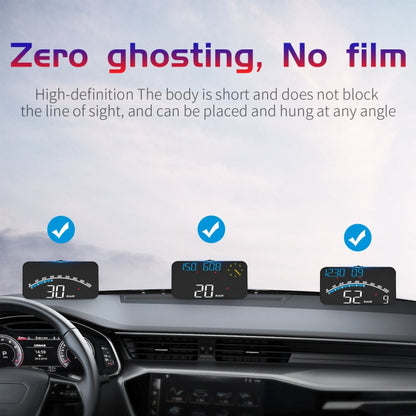 G10 5.5 inch Car HUD GPS Head Up Display Speedometer Odometer LED Windscreen Projector, G10