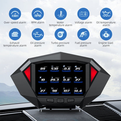 P1 3.5 inch Car OBD2 GPS HUD Head Up System Smart Digital Speedometer Meter Display, P1