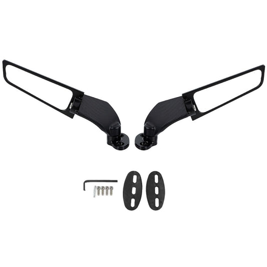 1 Pair Motorcycle Modified Rearview Mirrors Wind Wing Adjustable Rotating Side Mirrors, Adjustable Rotating