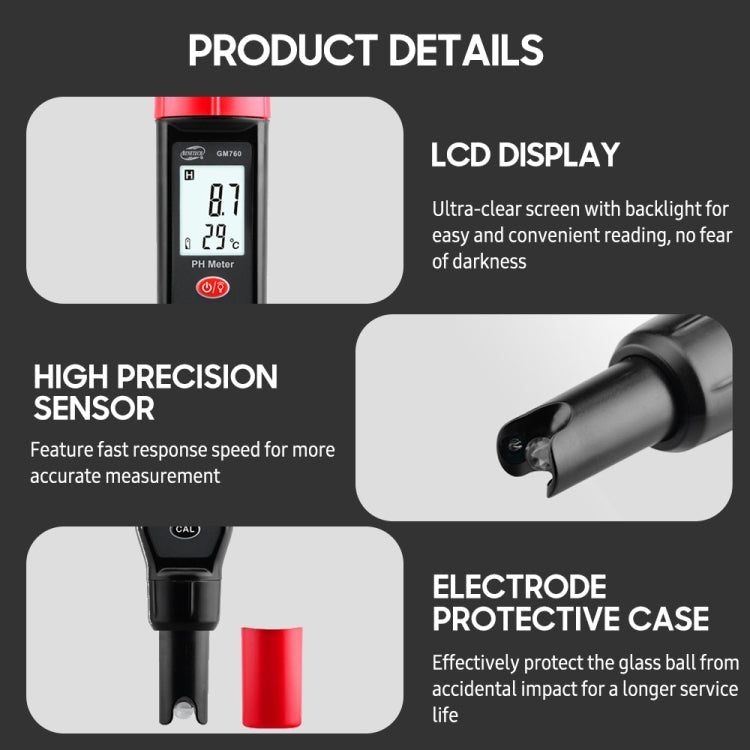 BENETECH GM760 Digital PH Meter Tester, GM760