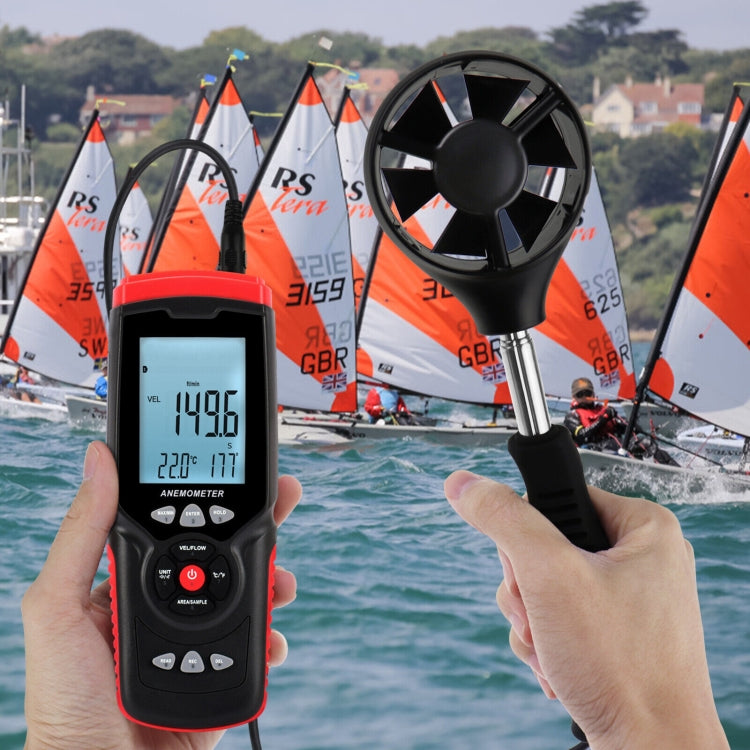 BENETECH GT8913 Handheld Digital LCD Hot Wire Anemometer, Battery Not Included