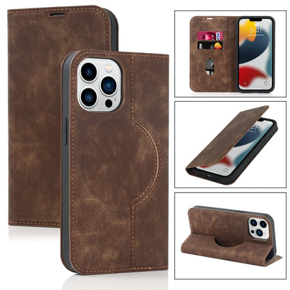 Wireless Charging Magsafe Leather Phone Case, For iPhone 13 Pro Max, For iPhone 13 Pro, For iPhone 13, For iPhone 12 Pro Max