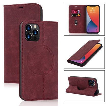 Wireless Charging Magsafe Leather Phone Case, For iPhone 13 Pro Max, For iPhone 13 Pro, For iPhone 13, For iPhone 12 Pro Max