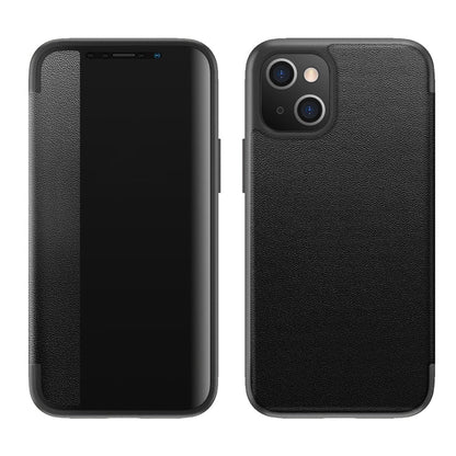 Magnetic Side Window View Shockproof Horizontal Flip Leather Case, For iPhone 14 Plus