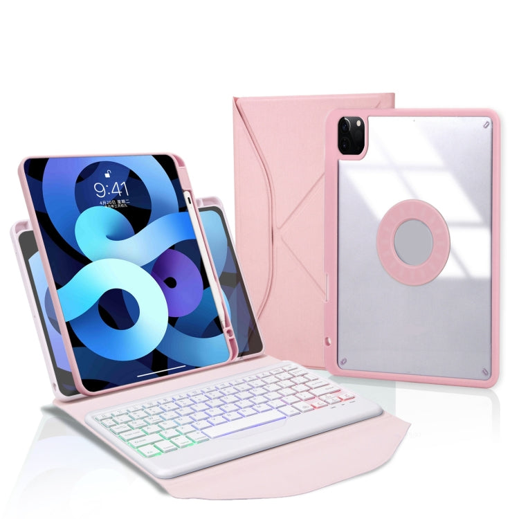 Z11BS Pen Slot Backlight Bluetooth Keyboard Leather Tablet Case, For iPad Pro 11 2021/2020/2018, For iPad Air 11 2025 / 2024 / Air 5 / Air 4, For iPad 10.2 2021/2020/2019