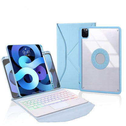 Z11B-AS Pen Slot Touchpad Backlight Bluetooth Keyboard Leather Tablet Case, For iPad Pro 11 2021/2020/2018, For iPad Air 11 2025 / 2024 / Air 5 / Air 4, For iPad 10.2 2021/2020/2019