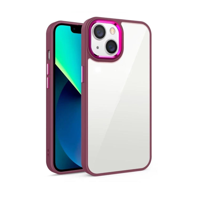 3 in 1 Electroplated Acrylic Phone Case, For iPhone 14, For iPhone 14 Plus, For iPhone 14 Pro