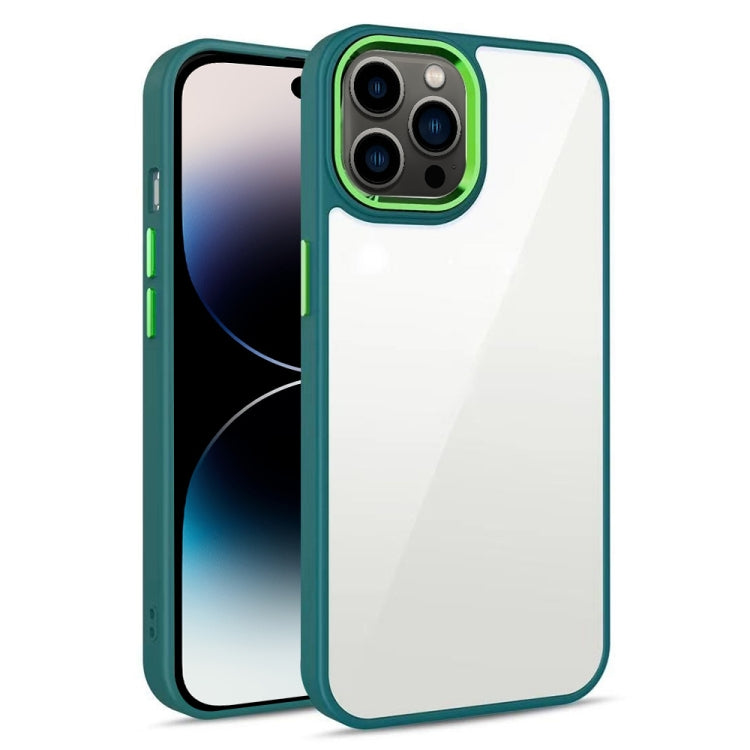 3 in 1 Electroplated Acrylic Phone Case, For iPhone 14, For iPhone 14 Plus, For iPhone 14 Pro