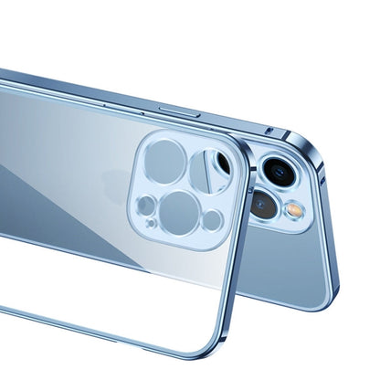 Metal Frame HD Transparent Phone Case, For iPhone 14 Plus, For iPhone 14 Pro Max, For iPhone 14, For iPhone 14 Pro