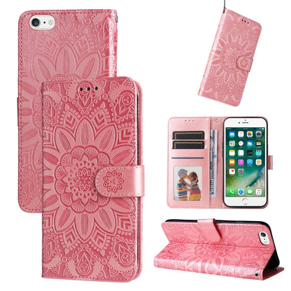 Embossed Sunflower Leather Phone Case, For iPhone XS Max, For iPhone SE 2022 / SE 2020 / 7 / 8, For iPhone 7 Plus / 8 Plus
