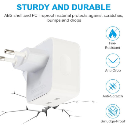 PD 50W Dual USB-C / Type-C Ports Charger, PD 50W EU Plug, PD 50W US Plug