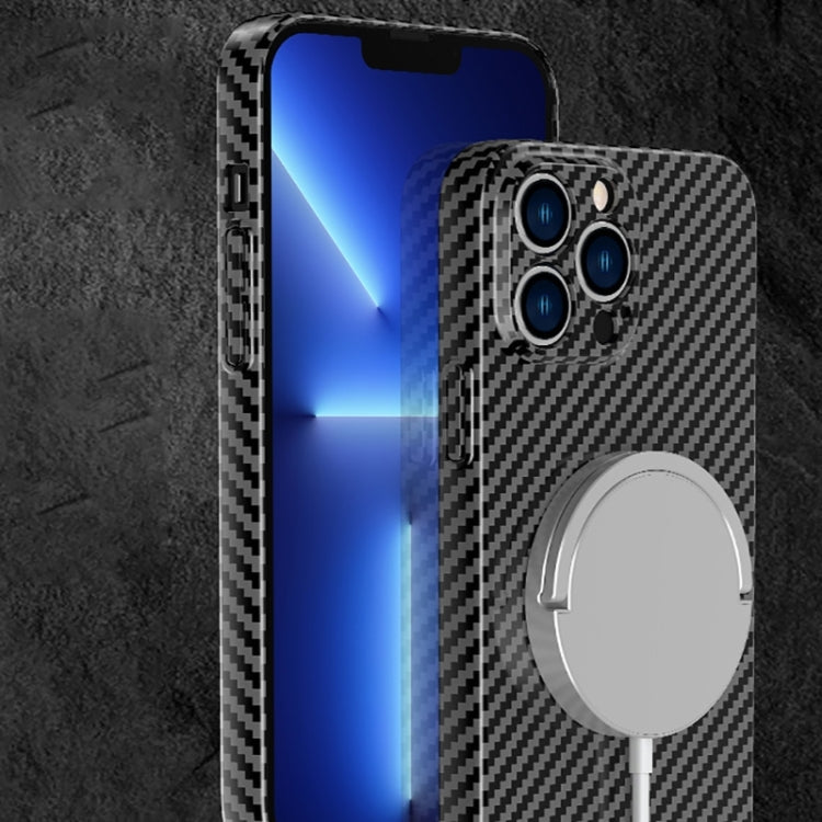 Carbon Fiber Texture MagSafe Magnetic Phone Case, For iPhone 14 Pro Max
