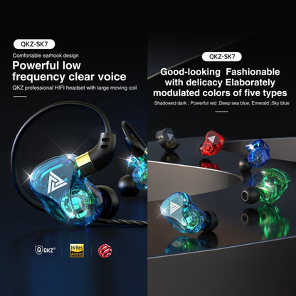 QKZ SK7 3.5mm Sports In-ear Copper Driver Wired HIFI Stereo Earphone with Mic