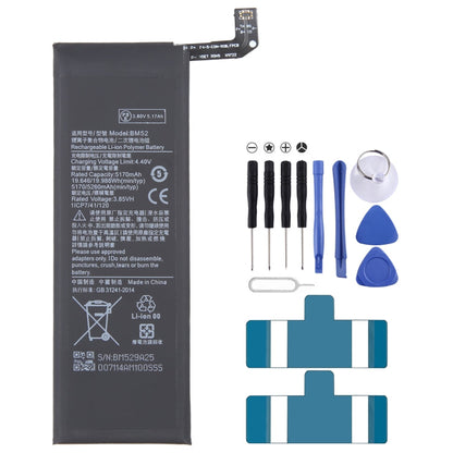 BN53 4820 mAh Li-Polymer Battery Replacement For Xiaomi Redmi Note 9 Pro 5G, BM37, BN51, BM52, BM4M, BM4Q, BN56, BM55, BN53, BN62, BM54, BM4X, BM4Y, BM57, BN59, BP42, 38, BP44, BM5A, BP47, BN66, BM58, BP43, BN57, BS01FA