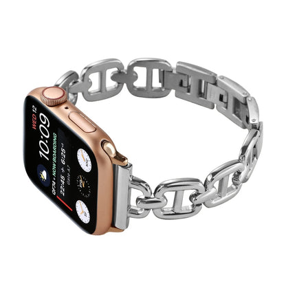 Steel Watch Band For Apple Watch Series, 7 45mm / 6&SE&5&4 44mm / 3&2&1 42mm, 7 41mm / 6&SE&5&4 40mm / 3&2&1 38mm