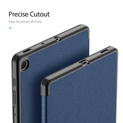 DUX DUCIS Domo Series Horizontal Flip Magnetic PU Leather Case with Three-folding Holder & Pen Slot, For Galaxy Tab S6 Lite 10.4 inch