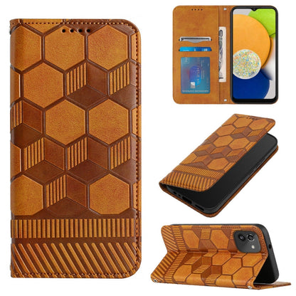 Football Texture Magnetic Leather Flip Phone Case, For Samsung Galaxy S22+ 5G, For Samsung Galaxy S22 Ultra 5G, For Samsung Galaxy A03 166mm, For Samsung Galaxy A13 4G