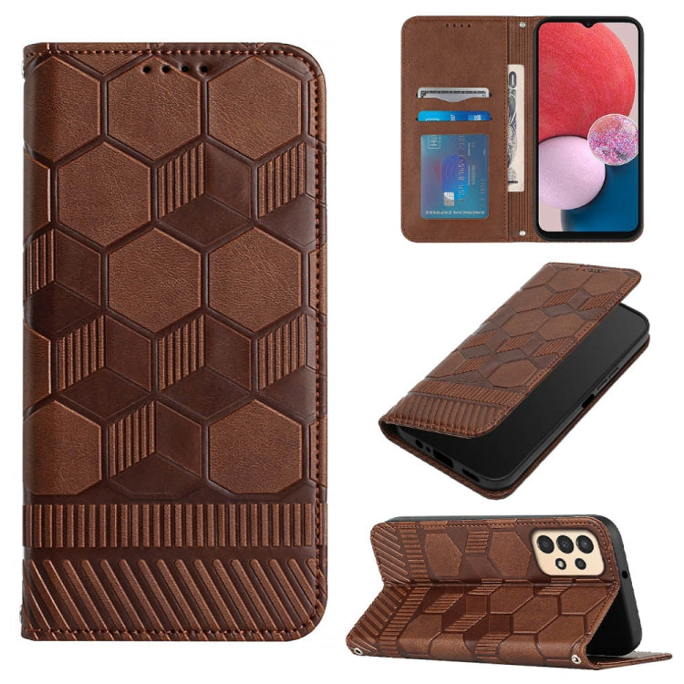 Football Texture Magnetic Leather Flip Phone Case, For Samsung Galaxy S22+ 5G, For Samsung Galaxy S22 Ultra 5G, For Samsung Galaxy A03 166mm, For Samsung Galaxy A13 4G