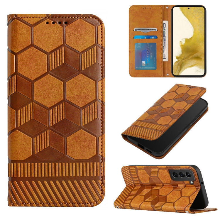Football Texture Magnetic Leather Flip Phone Case, For Samsung Galaxy S22+ 5G, For Samsung Galaxy S22 Ultra 5G, For Samsung Galaxy A03 166mm, For Samsung Galaxy A13 4G