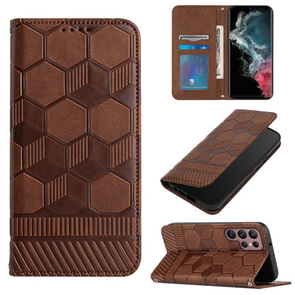 Football Texture Magnetic Leather Flip Phone Case, For Samsung Galaxy S22+ 5G, For Samsung Galaxy S22 Ultra 5G, For Samsung Galaxy A03 166mm, For Samsung Galaxy A13 4G