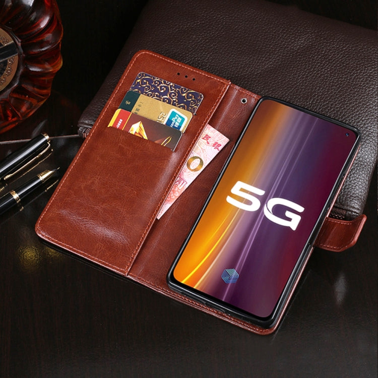 idewei Crazy Horse Texture Horizontal Flip Leather Case with Holder & Card Slots & Wallet, For Vivo IQOO 3, For Xiaomi Black Shark 3, For Huawei P40 Lite E