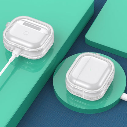 Two-color Photo Frame PC+TPU Anti-fall Wireless Earphone Case with Hook, For AirPods 3, For AirPods Pro