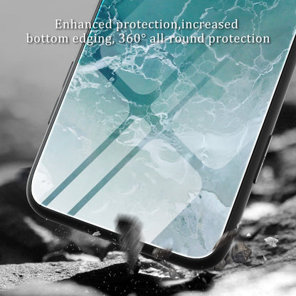 Marble Pattern Glass Protective Phone Case, For iPhone 13 Pro Max, For iPhone 13 Pro, For iPhone 13