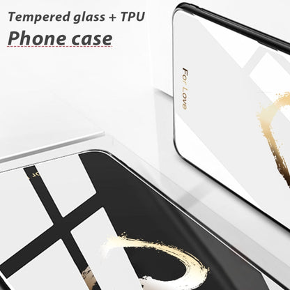 Colorful Painted Glass Phone Case, For iPhone 14 Plus