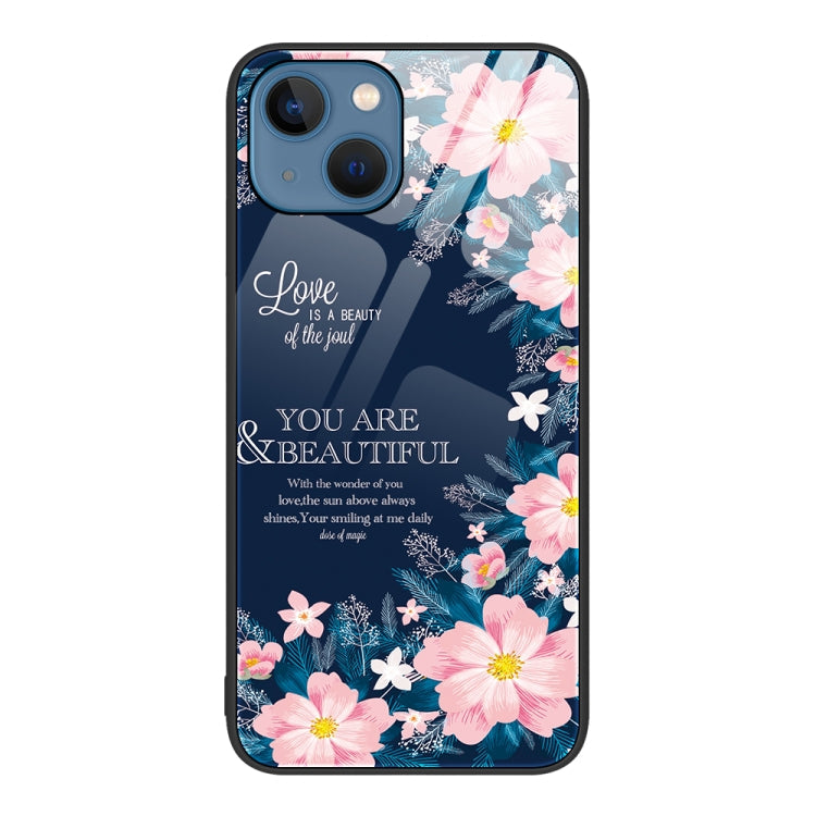 Colorful Painted Glass Phone Case, For iPhone 14