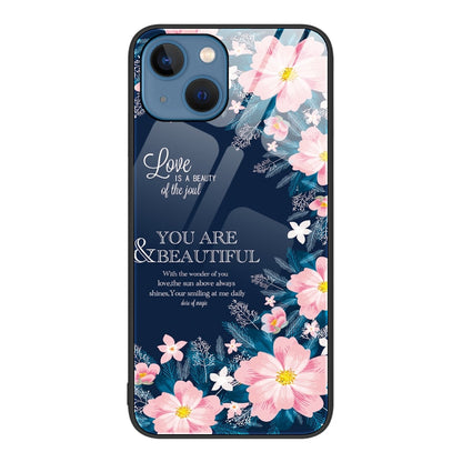 Colorful Painted Glass Phone Case, For iPhone 14