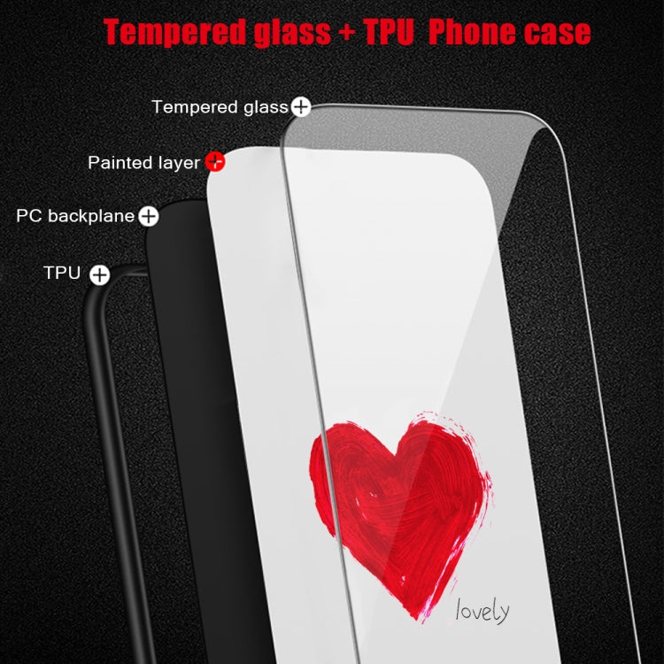 Colorful Painted Glass Phone Case, For iPhone 14