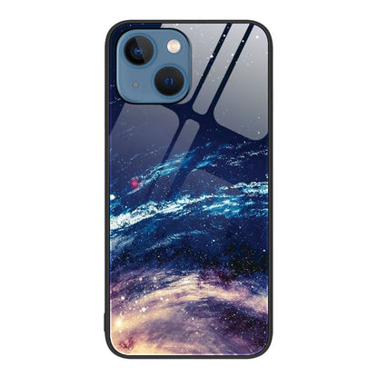 Colorful Painted Glass Phone Case, For iPhone 13