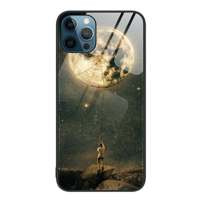 Colorful Painted Glass Phone Case, For iPhone 12 Pro Max